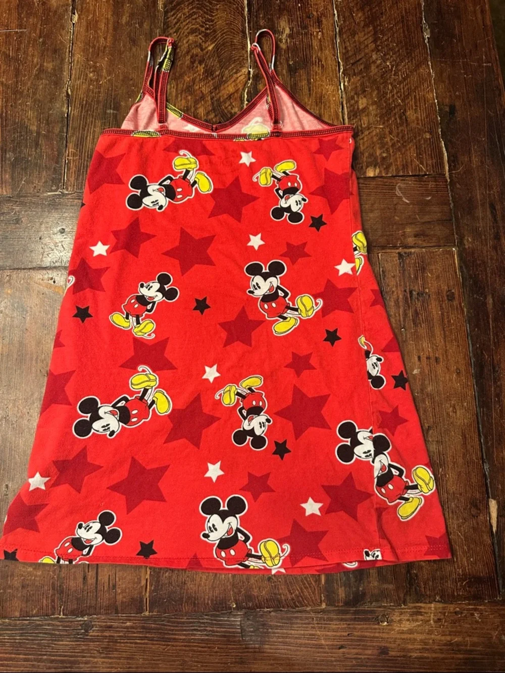 Disney Mickey Red Star Print Slip Dress. Size Small - Picture 3 of 10